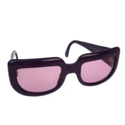 AMORE Vintage CHANEL Sunglasses Eyewear Purple Small Good 162086