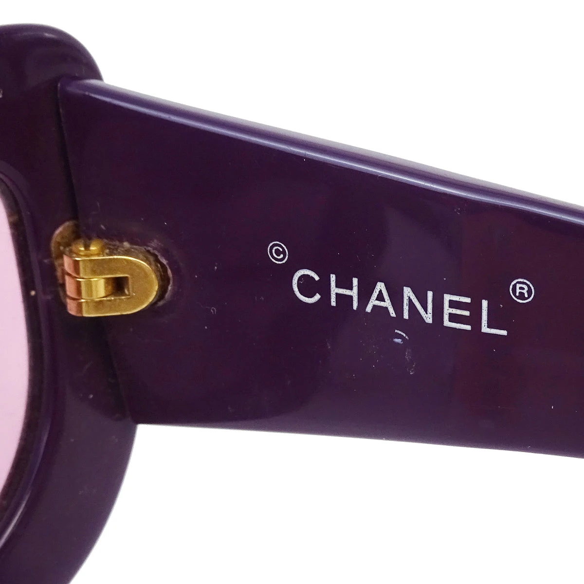 AMORE Vintage CHANEL Sunglasses Eyewear Purple Small Good 162086 6 AMORE Vintage CHANEL Sunglasses Eyewear Purple Small Good 162086 - Image 4