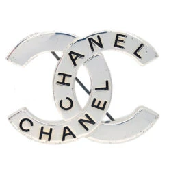 AMORE Vintage CHANEL CC Brooch Pin Corsage Silver 98P 182305