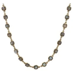 Sarl Baume Modern Baume Creation Labradorites Vermeil Necklace