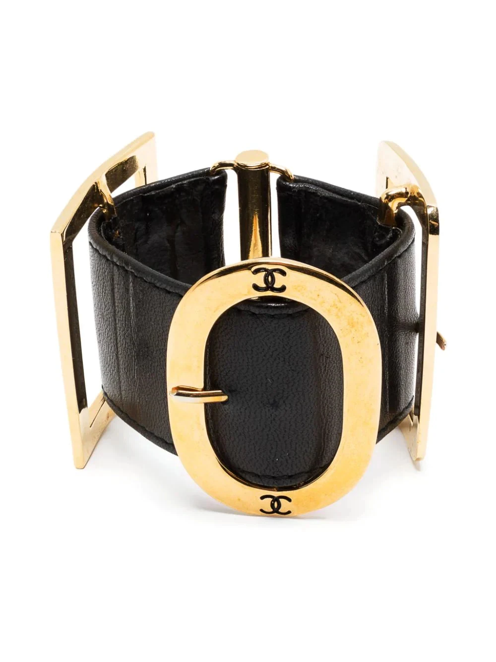 Rewind Vintage CHANEL Buckle Leather Bracelet 3 Rewind Vintage CHANEL Buckle Leather Bracelet