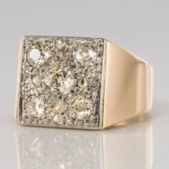 Sarl Baume 1930s Art Deco Diamond Paving 18 Karat Rose Gold Ring -Best Jewelry Store 20 156 master