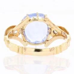 Sarl Baume 19th Century Natural Sapphire Diamonds 18 Karat Yellow Gold Ring -Best Jewelry Store 21 38703 master