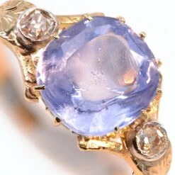 Sarl Baume 19th Century Natural Sapphire Diamonds 18 Karat Yellow Gold Ring -Best Jewelry Store 21 38705 master