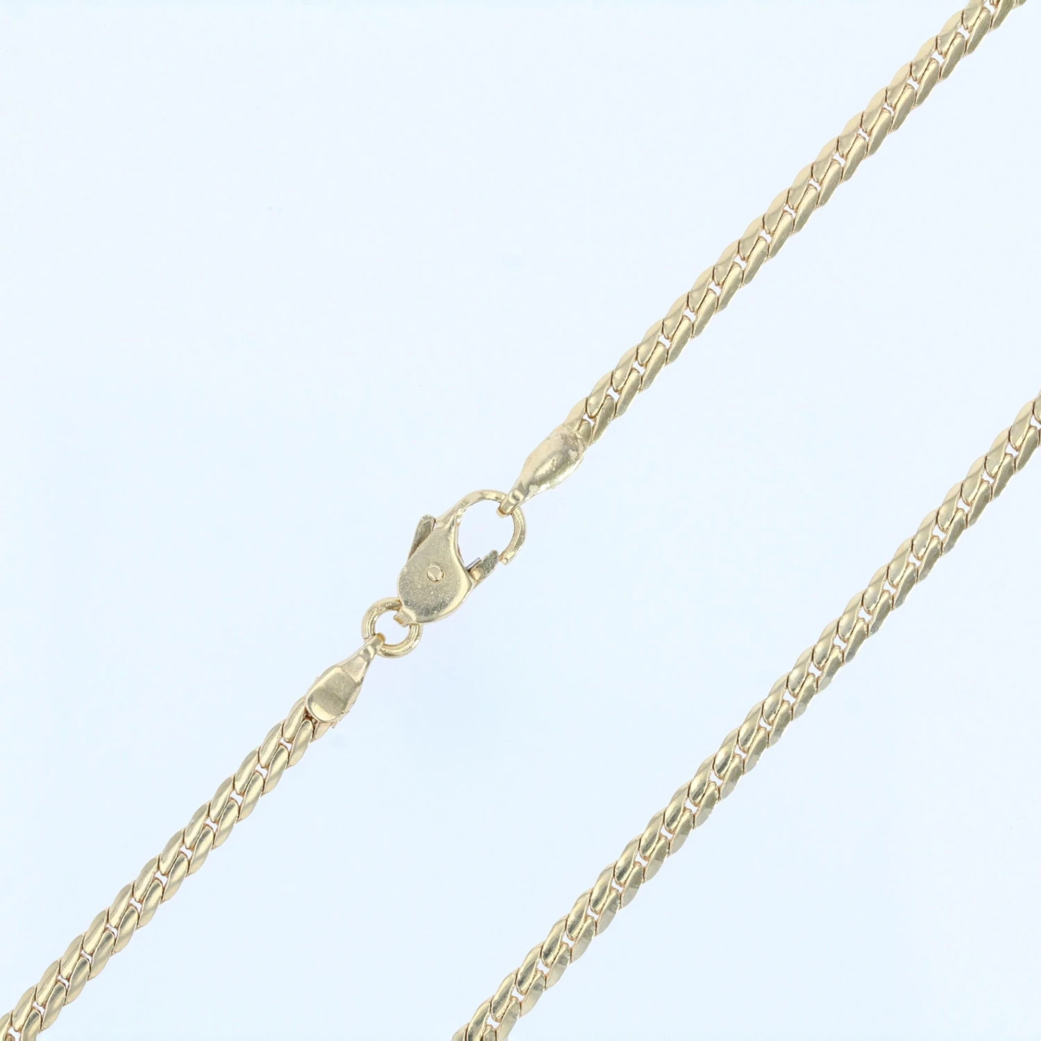 Sarl Baume Modern 18 Karat Yellow Gold Flat Curb Mesh Chain 7 Sarl Baume Modern 18 Karat Yellow Gold Flat Curb Mesh Chain - Image 5