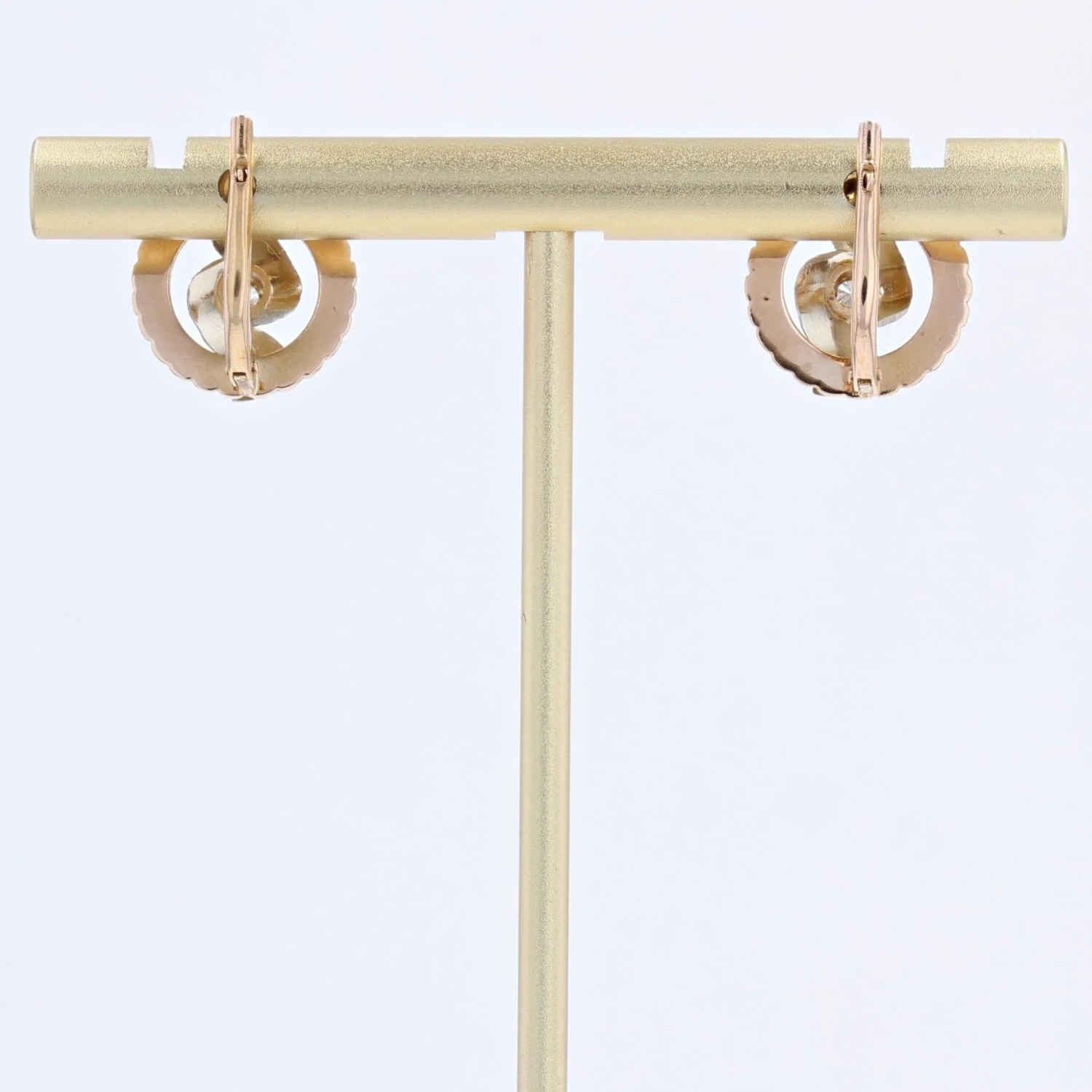 Sarl Baume French 1960s Diamonds 18 Karat Rose White Gold Earrings 12 Sarl Baume French 1960s Diamonds 18 Karat Rose White Gold Earrings - Image 10