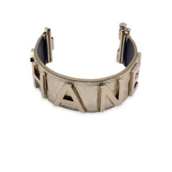 Opherty Ciocci CHANEL Gold Metal Leather Logo Lettering Cuff Bracelet Size M -Best Jewelry Store 22d04c69 7f1b 5bb7 bcda 58d87e48d063