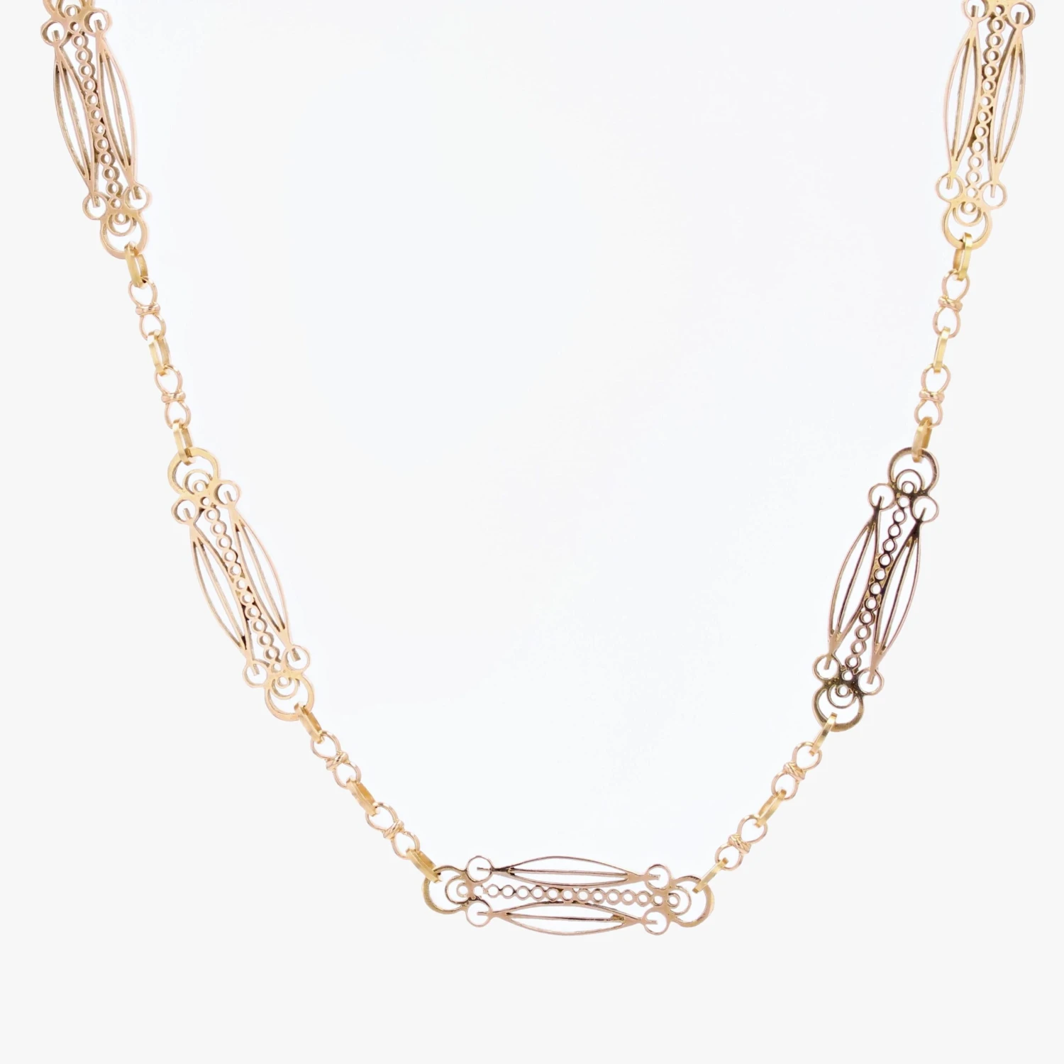 Sarl Baume French Art Nouveau 18 Karat Yellow Gold Art Nouveau Long Necklace 7 Sarl Baume French Art Nouveau 18 Karat Yellow Gold Art Nouveau Long Necklace - Image 5