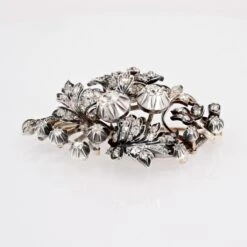 Sarl Baume 19th Century 3, 90 Carats Diamonds Bouquet Silver 18 Karat Yellow Gold Brooch -Best Jewelry Store 23 07701 master