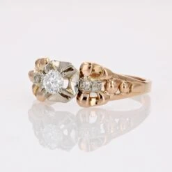 Sarl Baume French 1950s Retro Diamond 18 Karat Yellow Gold Solitaire Ring 22 Sarl Baume French 1950s Retro Diamond 18 Karat Yellow Gold Solitaire Ring -Best Jewelry Store 23 16002 master