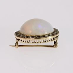 Sarl Baume 1930s Opal Diamonds Enamel 18 Karat Yellow Gold Round Brooch -Best Jewelry Store 23 35503 master