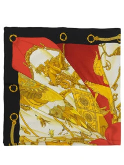QOO Vintage HERMES Carres 90 Multi Motif Scarf Black/Red/Multi -Best Jewelry Store 240802082761 1
