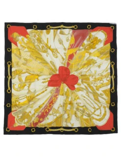 QOO Vintage HERMES Carres 90 Multi Motif Scarf Black/Red/Multi -Best Jewelry Store 240802082761 10