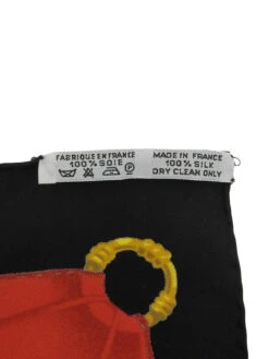 QOO Vintage HERMES Carres 90 Multi Motif Scarf Black/Red/Multi -Best Jewelry Store 240802082761 7