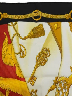 QOO Vintage HERMES Carres 90 Multi Motif Scarf Black/Red/Multi -Best Jewelry Store 240802082761 8