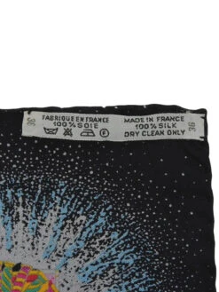 QOO Vintage HERMES Carres 90 Feux D'Artifice Scarf Black/Multi -Best Jewelry Store 240802083070 7