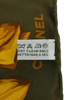 QOO Vintage CHANEL Cc Mark Gripoix Jewelry Pattern Scarf Khaki/Multi -Best Jewelry Store 240802084676 8