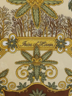 QOO Vintage HERMES Carres 90 Joies D'Hiver Scarf Brown/Beige/Multi -Best Jewelry Store 240802085147 8