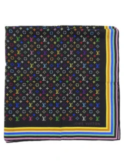 QOO Vintage LOUIS VUITTON Monogram Multicolor Scarf Noir