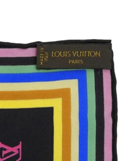 QOO Vintage LOUIS VUITTON Monogram Multicolor Scarf Noir -Best Jewelry Store 240802085682 7