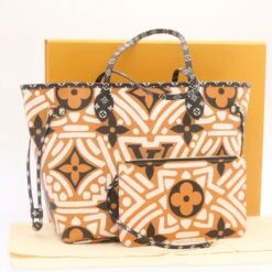 Brand Street LOUIS VUITTON Monogram Giant Neverfull MM Tote Bag Caramel M56584 LV Auth 24446A -Best Jewelry Store 24446 23
