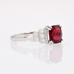 Sarl Baume New Art Deco Style Natural Vivid Red Spinel Diamonds 18 Karat White Gold Ring 29 Sarl Baume New Art Deco Style Natural Vivid Red Spinel Diamonds 18 Karat White Gold Ring -Best Jewelry Store 24 18104 master