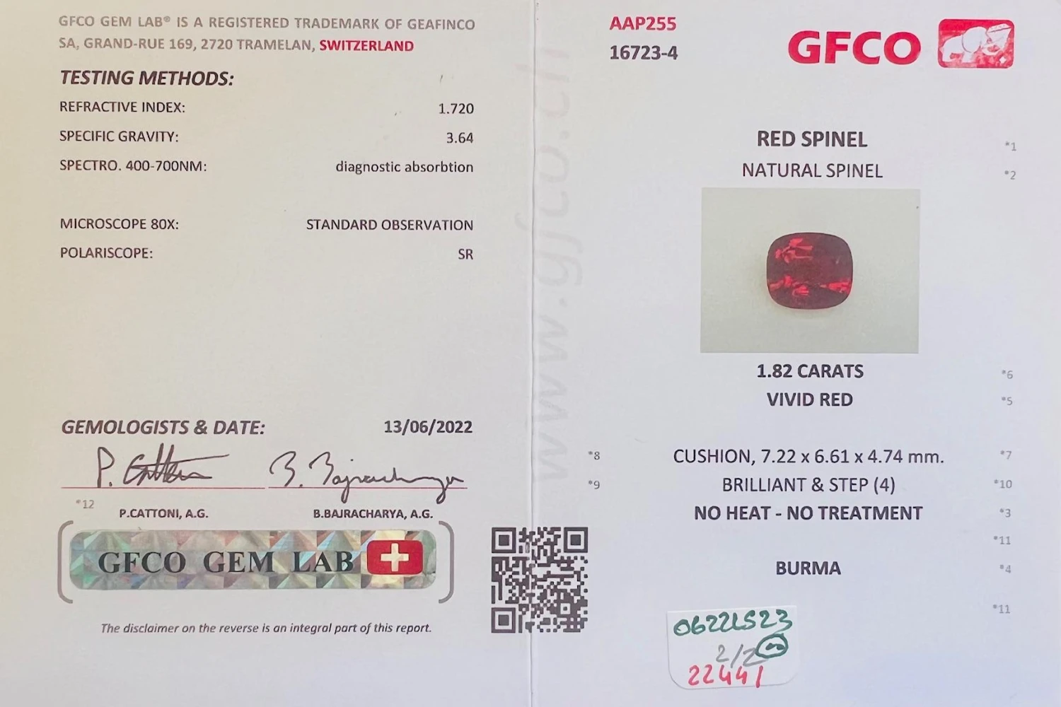 Sarl Baume New Art Deco Style Natural Vivid Red Spinel Diamonds 18 Karat White Gold Ring 19 Sarl Baume New Art Deco Style Natural Vivid Red Spinel Diamonds 18 Karat White Gold Ring - Image 17