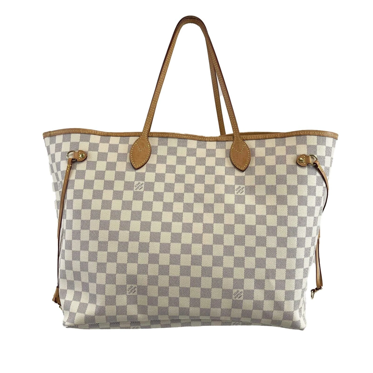 Luxury Resale Network LOUIS VUITTON Neverfull GM Damier Azur W/Pouch White Handbag 12 Luxury Resale Network LOUIS VUITTON Neverfull GM Damier Azur W/Pouch White Handbag - Image 10