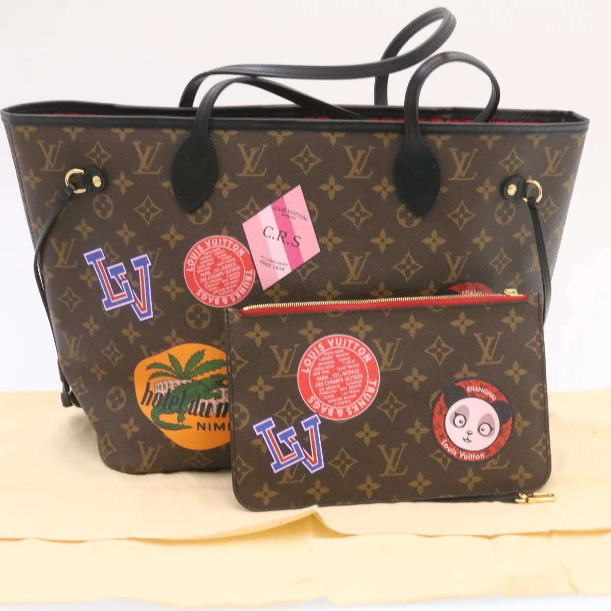 Brand Street LOUIS VUITTON Monogram World Tour Neverfull MM Tote Bag M42844 LV Auth 26563A 14 Brand Street LOUIS VUITTON Monogram World Tour Neverfull MM Tote Bag M42844 LV Auth 26563A - Image 12