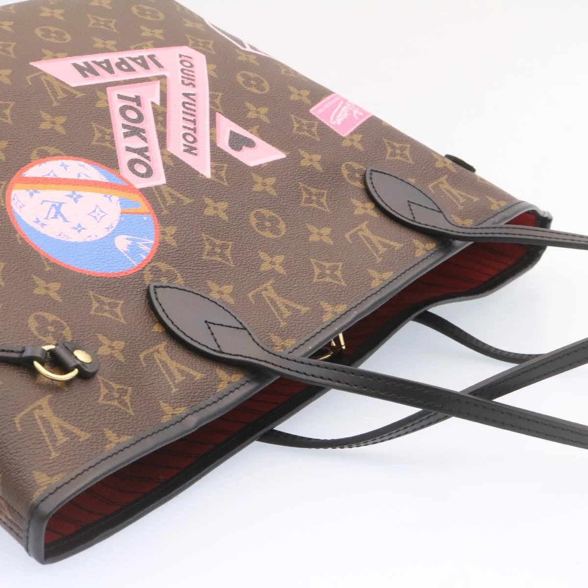 Brand Street LOUIS VUITTON Monogram World Tour Neverfull MM Tote Bag M42844 LV Auth 26563A 8 Brand Street LOUIS VUITTON Monogram World Tour Neverfull MM Tote Bag M42844 LV Auth 26563A - Image 6