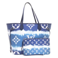 Brand Street LOUIS VUITTON Monogram Escal Neverfull MM Tote Bag Blue M45128 LV Auth 26573A