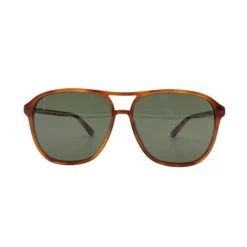 Opherty Ciocci GUCCI Brown Acetate Gg0016S Squared Sunglasses 58/14 140Mm