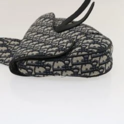 Brand Street CHRISTIAN DIOR Trotter Canvas Oblique Saddle Shoulder Body Bag Blue Auth 29581A -Best Jewelry Store 29581 4
