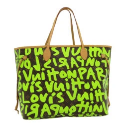 Brand Street LOUIS VUITTON Monogram Graffiti Neverfull GM Tote Bag Vert M93703 LV Auth 29943A