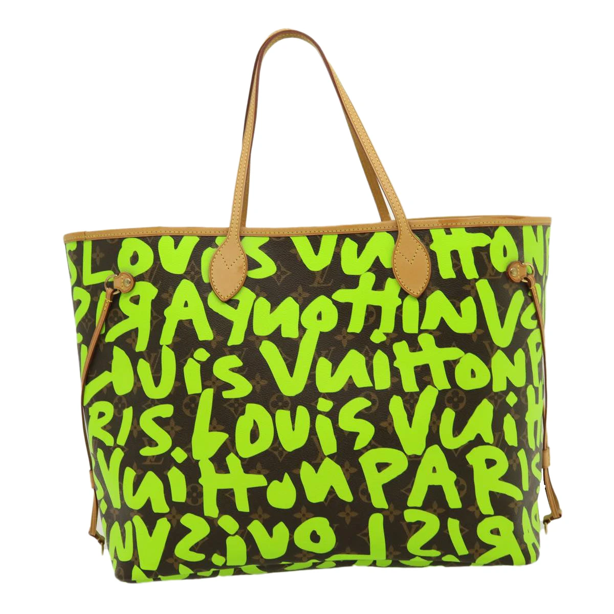 Brand Street LOUIS VUITTON Monogram Graffiti Neverfull GM Tote Bag Vert M93703 LV Auth 29943A 4 Brand Street LOUIS VUITTON Monogram Graffiti Neverfull GM Tote Bag Vert M93703 LV Auth 29943A - Image 2