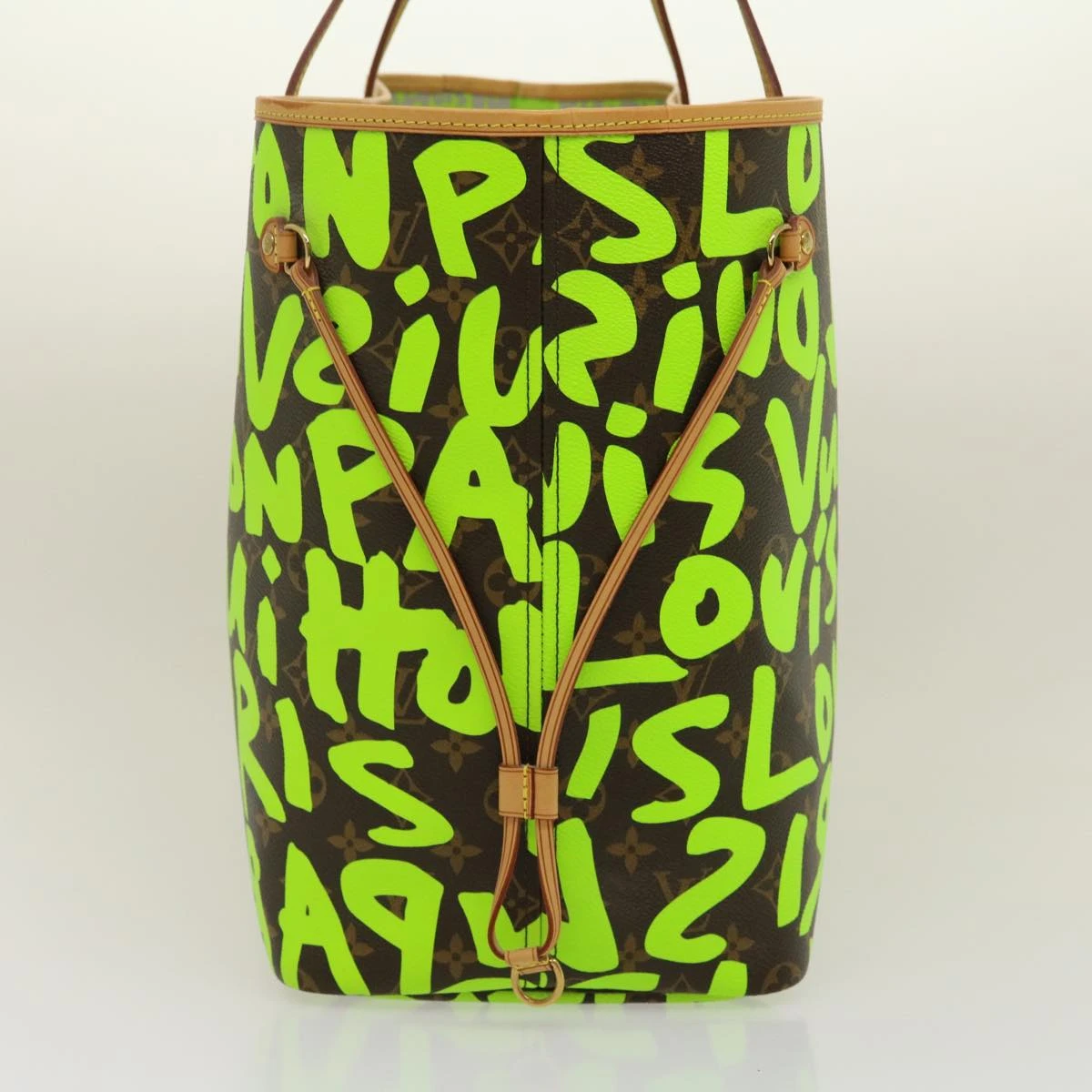 Brand Street LOUIS VUITTON Monogram Graffiti Neverfull GM Tote Bag Vert M93703 LV Auth 29943A 6 Brand Street LOUIS VUITTON Monogram Graffiti Neverfull GM Tote Bag Vert M93703 LV Auth 29943A - Image 4