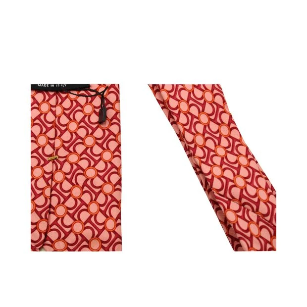 Style Tribute GUCCI Coral And Red Print Silk Tie 4 Style Tribute GUCCI Coral And Red Print Silk Tie - Image 2