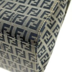 Brand Street FENDI Zucchino Canvas Mamma Baguette Shoulder Bag Navy Auth 39439 -Best Jewelry Store 39439 12