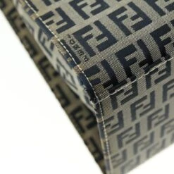 Brand Street FENDI Zucchino Canvas Mamma Baguette Shoulder Bag Navy Auth 39439 -Best Jewelry Store 39439 13