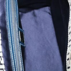 Brand Street FENDI Zucchino Canvas Mamma Baguette Shoulder Bag Navy Auth 39439 -Best Jewelry Store 39439 17