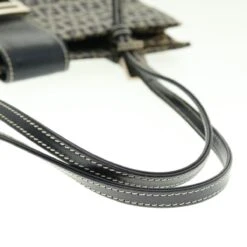 Brand Street FENDI Zucchino Canvas Mamma Baguette Shoulder Bag Navy Auth 39439 -Best Jewelry Store 39439 7