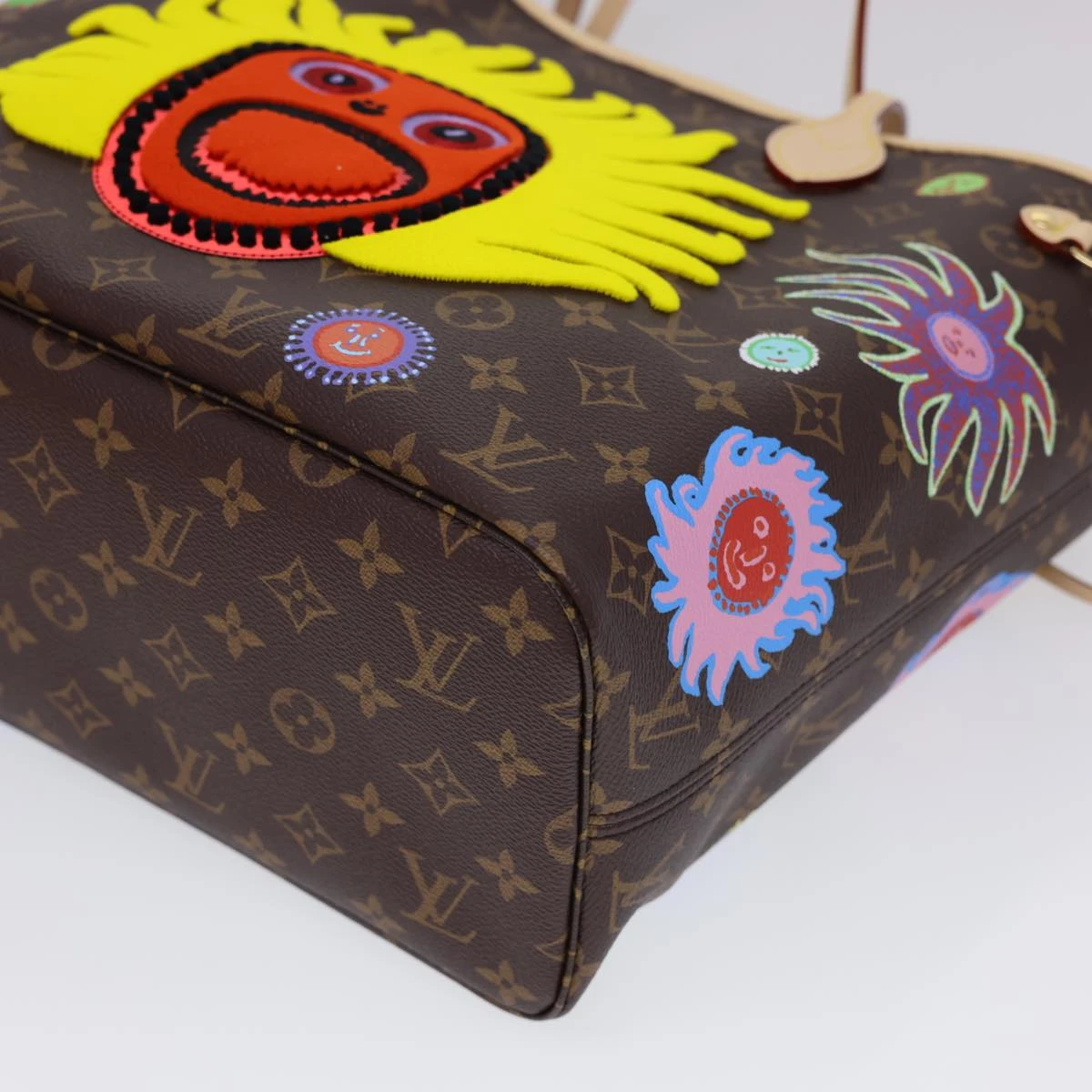 Brand Street LOUIS VUITTON Yayoi Kusama Face Neverfull MM Tote Bag M46447 LV Auth 40256A 11 Brand Street LOUIS VUITTON Yayoi Kusama Face Neverfull MM Tote Bag M46447 LV Auth 40256A - Image 9