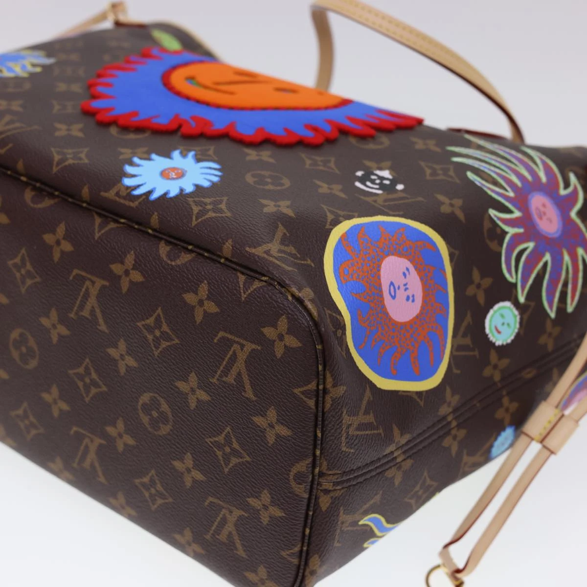 Brand Street LOUIS VUITTON Yayoi Kusama Face Neverfull MM Tote Bag M46447 LV Auth 40256A 17 Brand Street LOUIS VUITTON Yayoi Kusama Face Neverfull MM Tote Bag M46447 LV Auth 40256A - Image 15