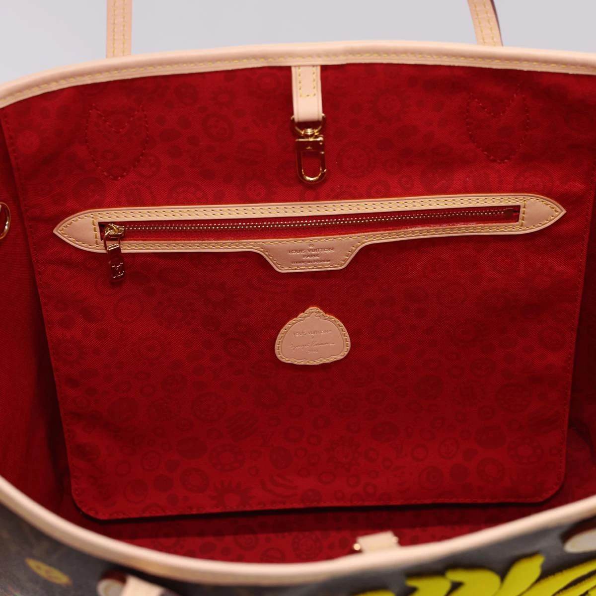 Brand Street LOUIS VUITTON Yayoi Kusama Face Neverfull MM Tote Bag M46447 LV Auth 40256A 12 Brand Street LOUIS VUITTON Yayoi Kusama Face Neverfull MM Tote Bag M46447 LV Auth 40256A - Image 10