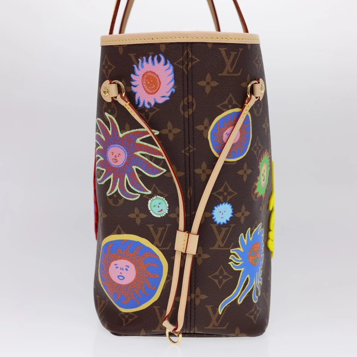 Brand Street LOUIS VUITTON Yayoi Kusama Face Neverfull MM Tote Bag M46447 LV Auth 40256A 7 Brand Street LOUIS VUITTON Yayoi Kusama Face Neverfull MM Tote Bag M46447 LV Auth 40256A - Image 5