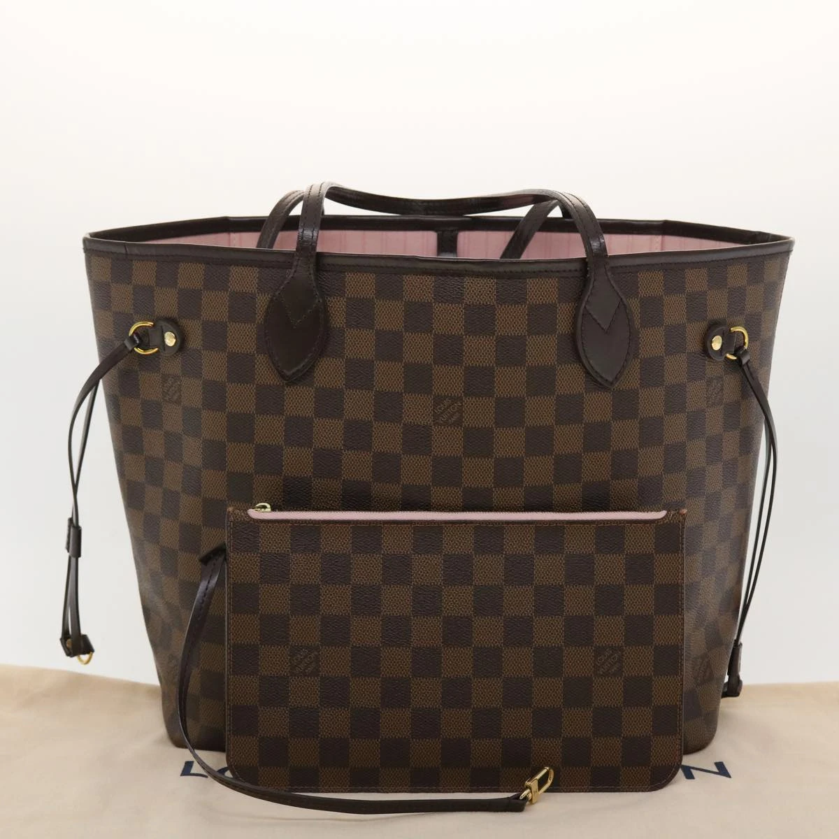 Brand Street LOUIS VUITTON Damier Ebene Neverfull MM Tote Bag N51105 LV Auth 40600 14 Brand Street LOUIS VUITTON Damier Ebene Neverfull MM Tote Bag N51105 LV Auth 40600 - Image 12