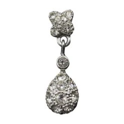 Style Tribute Swarovski Crystal Drop Earrings In Silver Metal -Best Jewelry Store 409043b30c881432f64075b3d983b41a