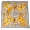 Style Tribute Hermes Carre 90 Sextants Scarf Silk Light Blue Yellow Auth 42700 -Best Jewelry Store 42700 1