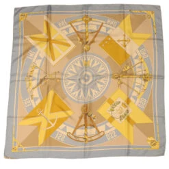 Style Tribute Hermes Carre 90 Sextants Scarf Silk Light Blue Yellow Auth 42700 21 Style Tribute Hermes Carre 90 Sextants Scarf Silk Light Blue Yellow Auth 42700 -Best Jewelry Store 42700 11