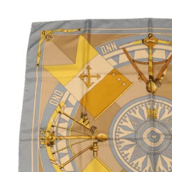 Style Tribute Hermes Carre 90 Sextants Scarf Silk Light Blue Yellow Auth 42700 13 Style Tribute Hermes Carre 90 Sextants Scarf Silk Light Blue Yellow Auth 42700 -Best Jewelry Store 42700 2